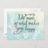 幸せになるようなことをもっと行う ポストカード (正面/裏面)