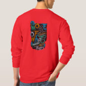 「幸せになるようなことをもっと行え」 Tシャツ (裏面)
