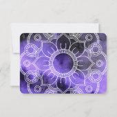 幸せになる価値がある 紫の肯定カード 招待状 (裏面)