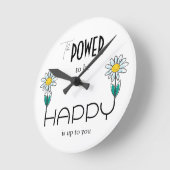 幸せになる力は君の時計にかかっている ラウンド壁時計 (傾斜)