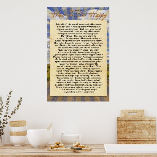 幸せになる方法 ポスター (キッチン)