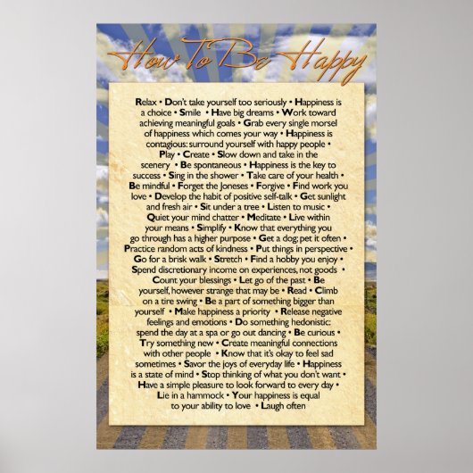 幸せになる方法 ポスター (正面)