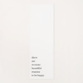 幸せになる美しい理由 |ミニマル引用文 ヨガマット (正面)