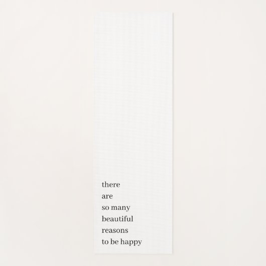 幸せになる美しい理由 |ミニマル引用文 ヨガマット (正面)