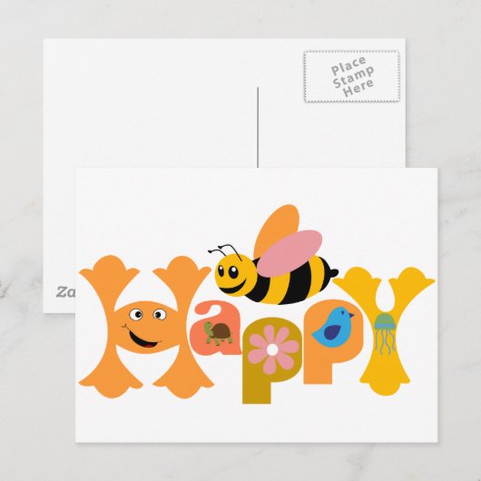 幸せになる ポストカード (正面/裏面)