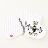 幸せになる |ヴィンテージ色ハニービー ノートブック (内部)