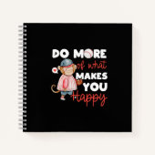 幸せになれるより多くを行う – 野球 ノートブック (正面)