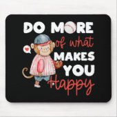 幸せになれるより多くを行う – 野球 マウスパッド (正面)