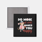 幸せになれるより多くを行う – 野球 マグネット (正面/裏面)