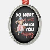 幸せになれるより多くを行う – 野球 メタルオーナメント (左)