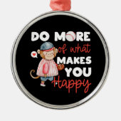 幸せになれるより多くを行う – 野球 メタルオーナメント (正面)