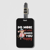 幸せになれるより多くを行う – 野球 ラゲッジタグ (正面縦)