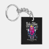 幸せになれる完璧な日 おもしろいMonster at peace キーホルダー (正面左)