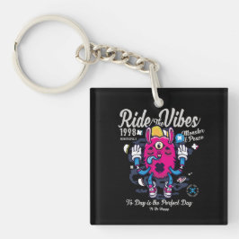 幸せになれる完璧な日 おもしろいMonster at peace キーホルダー