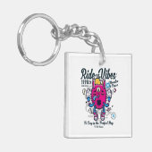 幸せになれる完璧な日 おもしろいMonster at peace キーホルダー (正面左)