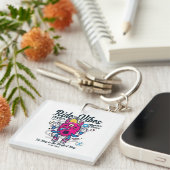 幸せになれる完璧な日 おもしろいMonster at peace キーホルダー (正面右)