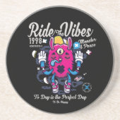 幸せになれる完璧な日 おもしろいMonster at peace コースター (正面)