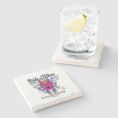 幸せになれる完璧な日 おもしろいMonster at peace ストーンコースター (横)