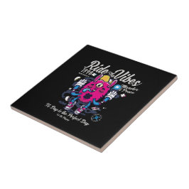 幸せになれる完璧な日 おもしろいMonster at peace タイル