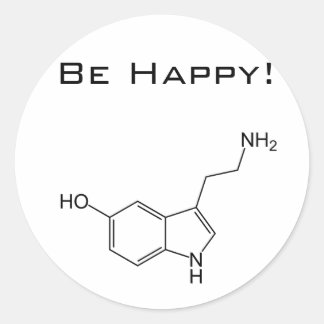 幸せになれセロトニンのシール ラウンドシール