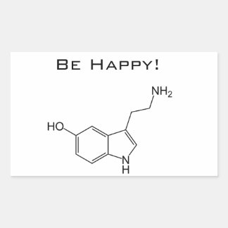 幸せになれセロトニンのシール 長方形シール
