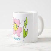 「幸せになれ」の花 ジャンボコーヒーマグカップ (正面右)