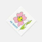 「幸せになれ」の花 スタンダードカクテルナプキン (角)