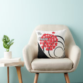 幸せになれ、タイポグラフィ、願い、ハート結婚、愛。 クッション (椅子)