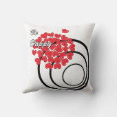 幸せになれ、タイポグラフィ、願い、ハート結婚、愛。 クッション (裏面)