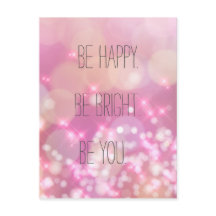 幸せになれ。明るくせよ。Be You 感動的Postkage