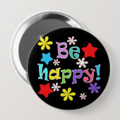 幸せになれ 缶バッジ (正面&裏面)