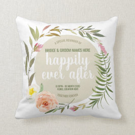 幸せにも後に続く-パーソナライズされたの花束 クッション