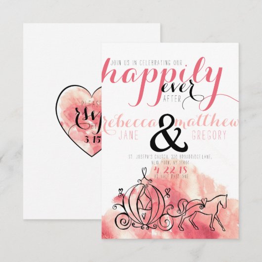 幸せにも後を追う！ 招待状 (正面/裏面)