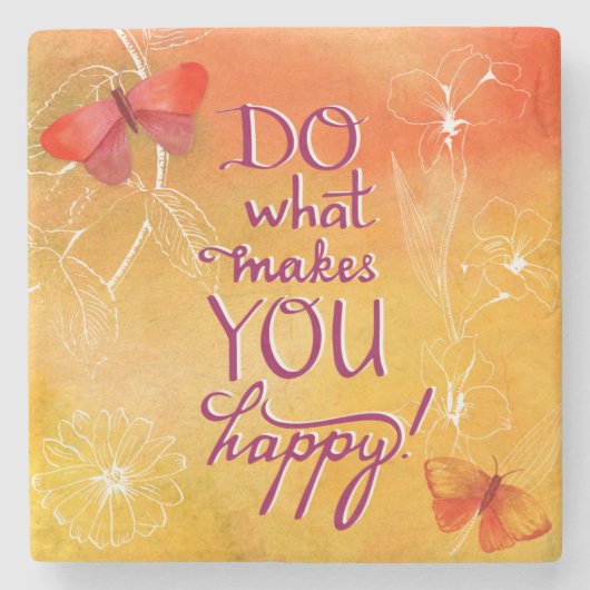 幸せに作るものがして下さい ストーンコースター (正面)