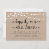 幸せに暮らして ウェディングエロープメント ディナーの招待状 招待状 (正面)