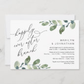 幸せに暮らして ブランシュパーティー 緑の装飾 ウェディングプラン 招待状 (正面)