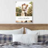 幸せに暮らしました 結婚看板 キャンバスプリント (インサイチュ (寝室))