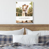 幸せに暮らしました 結婚看板 キャンバスプリント (インサイチュ (寝室))