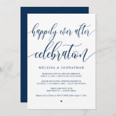 幸せに暮らすお祝い, 黒, 秘密の結婚式 招待状 (正面/裏面)