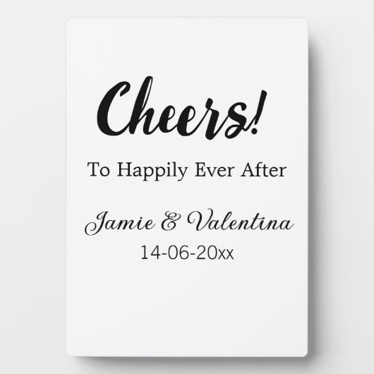 幸せに暮らすふたりのこれから  + ふたりの名前 日付 フォトプラーク (正面)