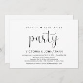 幸せに暮らすふたりの小さな結婚式パーティー, ミニマリズム 招待状 (正面/裏面)