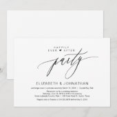 幸せに暮らすエロープメントパーティー、ミニマル 招待状 (正面/裏面)