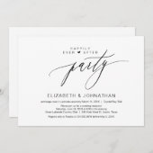 幸せに暮らす小さな結婚式パーティー, ミニマル 招待状 (正面/裏面)