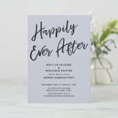 幸せに暮らす カジュアルウェディングパーティー ダスティーブルー 招待状 (スタンド正面)