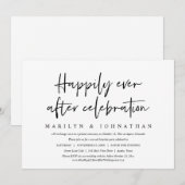 幸せに暮らす カジュアルウェディング ふたりだけの結婚式 夕食会 招待状 (正面/裏面)