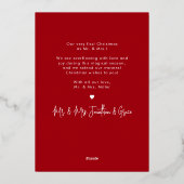 幸せに暮らす　モダン レトロ タイポグラフィーの写真 箔シーズンカード (裏面)