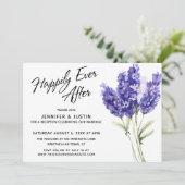幸せに暮らす ラベンダー水彩花 招待状 (スタンド正面)