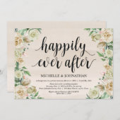 幸せに暮らす、結婚式の招待状(人前式) 招待状 (正面/裏面)