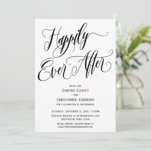 幸せに暮らせてよかった エラボレート スクリプト 白黒 招待状 (スタンド正面)