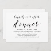 幸せに暮らせて、結婚記念日の食事への招待 招待状 (正面/裏面)